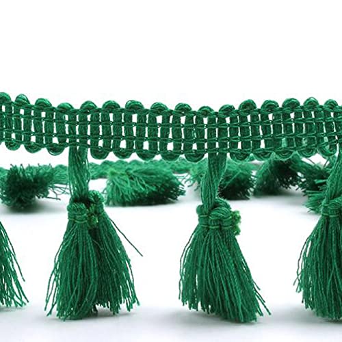 NIHUJALE Fransenbesatz, geflochtene Hängeperlen, 2 Yards Ribbon Fringe Lace Trimmt DIY Hochzeit Party Latin Kleid Stoff handgemachte Nähen Vorhang(Yellow) von NIHUJALE