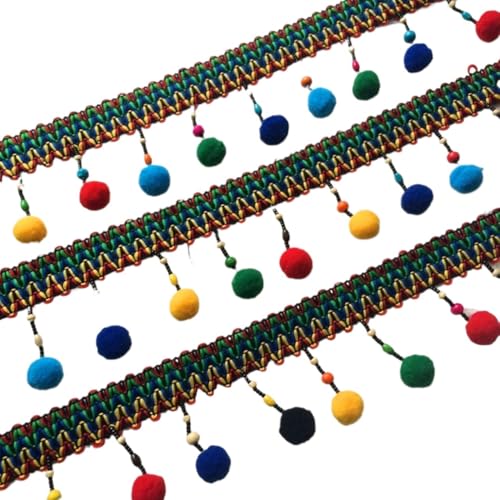 NIHUJALE Fransenbesatz, geflochtene Hängeperlen, 5 Yards Band Nähen Handwerk DIY Tasche Kleidung Dekorative Spitze Vorhang Lampenschirme Decor NIHUJALE Fransenbesatz, geflochtene Hängeperlen, 5 Yards Band Nähen Handwerk DIY Tasche Kleidung Dekorative Spitze Vorhang Lampenschirme Decor von NIHUJALE