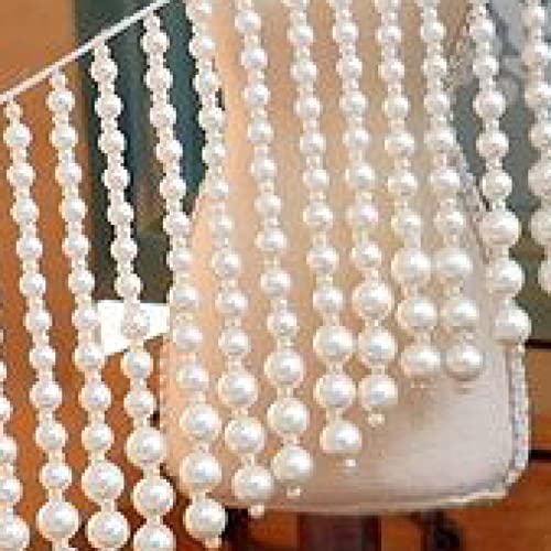 NIHUJALE Fransenbesatz, geflochtene Hängeperlen, Perlen Anhänger Band Spitze Hängen Perle Perlen Quaste Fransen Hochzeit Kleid Kleidung Dekoration DIY Vorhang Nähen Trim(Champagne,2 Yards) von NIHUJALE