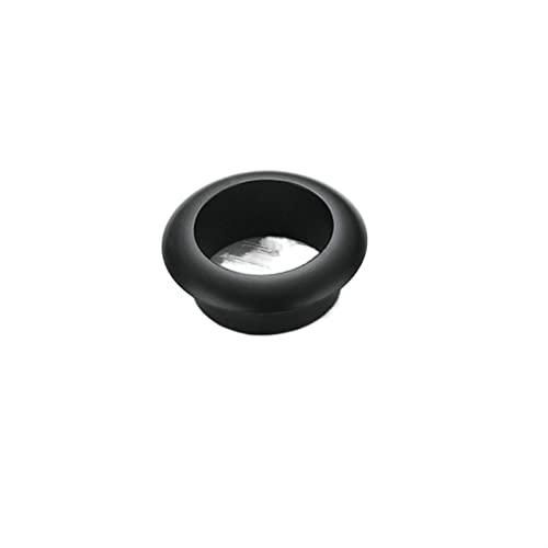 NIHUJALE Kabeldurchführung, 2 Stück Zinklegierung Runde Abdeckung Tisch Kabelauslass Tülle Schrank Entlüftungsloch Dekorative Schreibtisch Drahthalter Möbelbeschläge(Black+White,18mm) von NIHUJALE