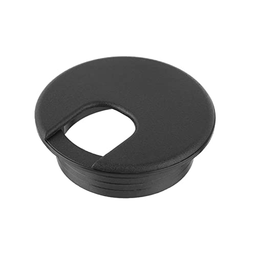NIHUJALE Kabeldurchführung, 35/50mm Computer Tülle Schreibtisch Tisch Kabel Verschluss Linie Box Kabel Klemme Schnalle Linie Ordentlich Lagerung Halter Hardware(Black,50mm) von NIHUJALE