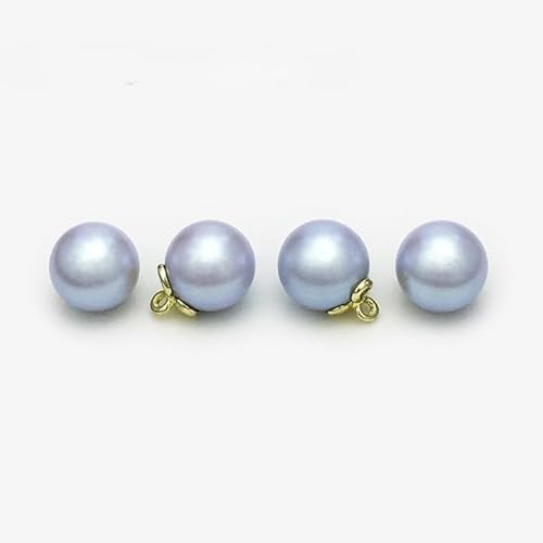 NIHUJALE Knöpfe, 10/12mm 10 Pcs Grün Farbe Ball Perle Blume Tasten Mantel Perle Tasten for Nähen(Blue,10mm) von NIHUJALE