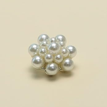 NIHUJALE Knöpfe, 10/20 Stück 18mm Perlenweiße Perlenblumenknöpfe Mantelperlenknöpfe for Nähen(10pcs) von NIHUJALE