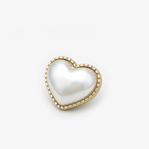 NIHUJALE Knöpfe, 15-25MM 10PCS Perle Blume Tasten Mantel Perle Tasten for Nähen(Gold,15mm) von NIHUJALE