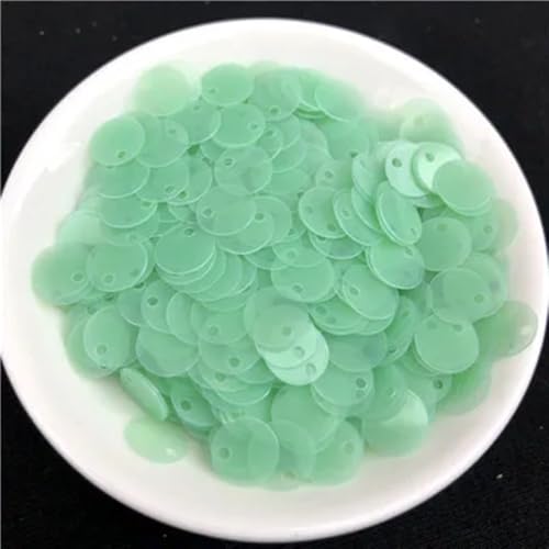 NIHUJALE Pailletten, 1 Packung 6 mm 8 mm 10 mm flach rund matt for Damenbekleidungszubehör(Matte Light Mint,10mm 240pcs) von NIHUJALE