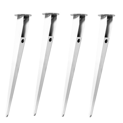 NIHUJALE Verstellbare Möbelbeine, Set mit 4 Tischbeinen aus Metall, trägt bis zu 200 kg, ideal for Küchen, Schränke, Wohnzimmer, Farbe Schwarz(White) von NIHUJALE