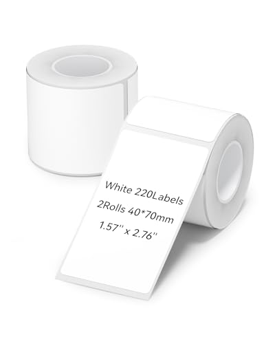 NIIMBOT B1 Etikettenband B21 Kabel-Etikettierband, 30 x 95 mm, Thermokabel-Etikettenpapier, NIIMBOT Etiketten für Barcode/Adresse/Mailing/Logo/Business/Home-Tag, 80 Etiketten/Rolle, Weiß von NIIMBOT