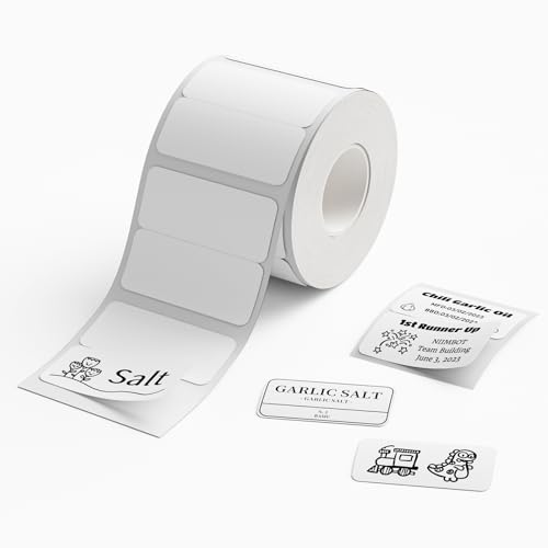 NIIMBOT Label Maker Tape für D101 Drucker, Thermo-Etikettenpapier für Home-Office-Organisation, wasserfeste Aufkleber (25x30MM) für Beschriftungsgeräte, weiß von NIIMBOT