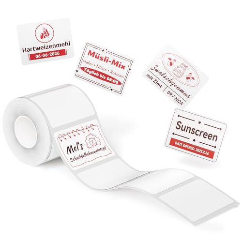 NIIMBOT Etiketten, Rot und Schwarz Bedruckte Etiketten nur für B21Pro Etikettendrucker, 40x30mm 230 Blatt Thermopapier Aufkleber Etikettenband für Supermärkte, Geschäfte, Büros, Scrapbooking, Weiß NIIMBOT Etiketten, Rot und Schwarz Bedruckte Etiketten nur für B21Pro Etikettendrucker, 40x30mm 230 Blatt Thermopapier Aufkleber Etikettenband für Supermärkte, Geschäfte, Büros, Scrapbooking, Weiß von NIIMBOT