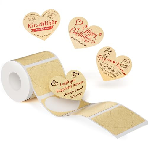 NIIMBOT Etiketten, Rot und Schwarz Bedruckte Etiketten nur für B21Pro Etikettendrucker, 50x43mm 165 Blatt Thermopapier Aufkleber Etikettenband für Supermärkte, Geschäfte, Büros, DIY, Kraftpapier NIIMBOT Etiketten, Rot und Schwarz Bedruckte Etiketten nur für B21Pro Etikettendrucker, 50x43mm 165 Blatt Thermopapier Aufkleber Etikettenband für Supermärkte, Geschäfte, Büros, DIY, Kraftpapier von NIIMBOT