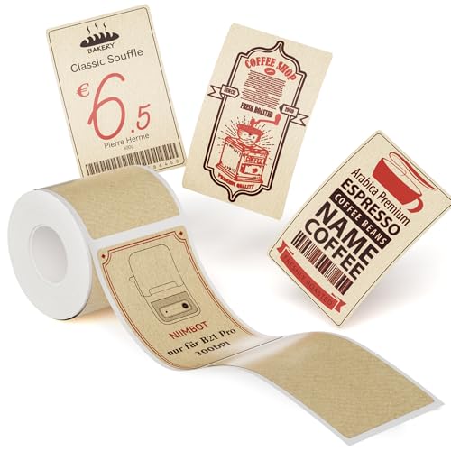 NIIMBOT Etiketten, Rot und Schwarz Bedruckte Etiketten nur für B21Pro Etikettendrucker, Thermopapier Aufkleber Etikettenband für Supermärkte, Geschäfte, Büros, DIY, 50x80mm 95 Blatt, Kraftpapier NIIMBOT Etiketten, Rot und Schwarz Bedruckte Etiketten nur für B21Pro Etikettendrucker, Thermopapier Aufkleber Etikettenband für Supermärkte, Geschäfte, Büros, DIY, 50x80mm 95 Blatt, Kraftpapier von NIIMBOT