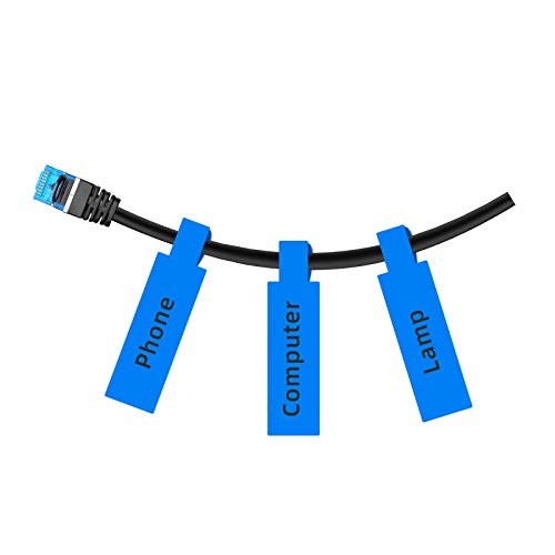 NIIMBOT Kabel Label Maker Tape (1,2cm x 10,9cm) Drucker Aufkleber Papier mit Selbstklebend für D11/D110/D101/H1S Etikettendrucker,1 Rolle mit 65 (Blau) von NIIMBOT