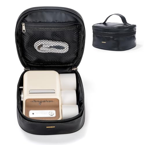 NIIMBOT Tragetasche kompatibel mit B1 B21 B21Pro B3S Etikettendrucker, Elektronik Organizer Tasche Etui Reise Organisation für Etikettendrucker, Etikettenrolle, und USB-Kabel (nur Box), Schwarz von NIIMBOT