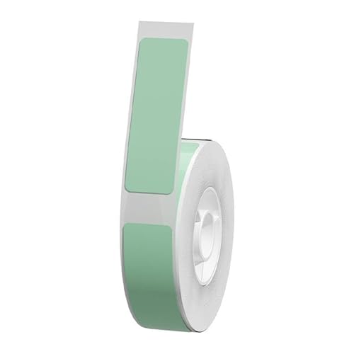 Niimbot Thermoetikettenpapier, 12 x 40 mm, 160 Stück, für tragbare Etikettendrucker D11 D110 D101 (verschiedene Farben) (grün) von NIIMBOT