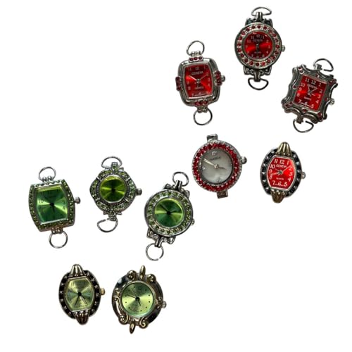 NIMI 10-teiliges Weihnachts- und rotes Zifferblatt-Set für Perlenstickerei und Schmuckherstellung (5 Stück) von NIMI