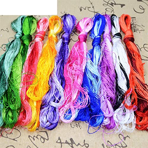 NIMUDU Stickgarn,Embroidery Floss Seide Stickerei Thread 30/50/100 Skesins Multicolor Flowd Threads Handgemachte gewebte Schmuckfäden (Color : 50 Skeins) von NIMUDU