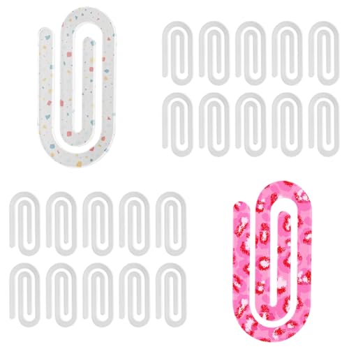 30 Stück Jumbo-Sublimations-Büroklammern aus Acryl – 10,2 x 5,1 cm großes Lesezeichen, Büro-Schulbedarf, DIY anpassbarer Organizer für Zuhause, Klassenzimmer, Lehrer-Geschenk von NINEFOX