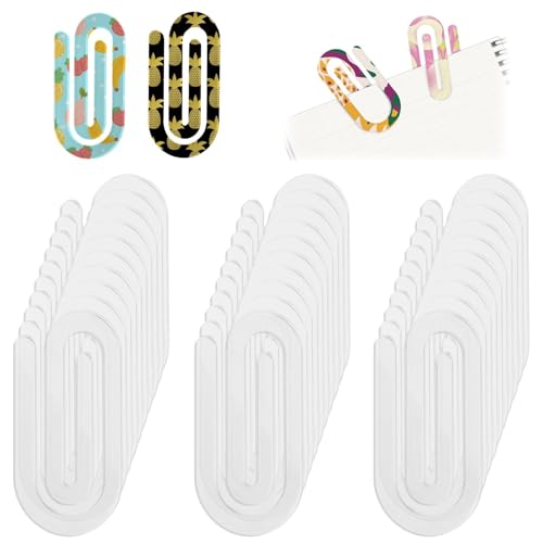 30 Stück Sublimationsdruck-Rohlinge Acryl Büroklammern 10,2 x 5,1 cm Jumbo-Büroklammern für Wärmeübertragung, DIY-Design, Acryl-Sublimations-Lesezeichen, Büroklammern für Schule, Büro, Zuhause von NINEFOX