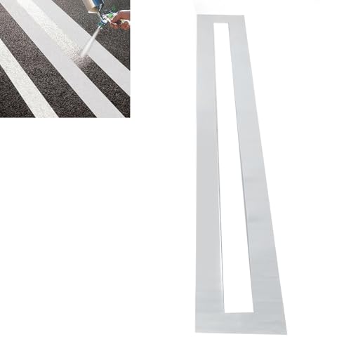 3,9X84,6 Zoll Parkplatz Schablone, Silikon Faltbare Wieder Verwendbare Pflaster Gerade Linie Schablone für Parkplatz, Sportplätze und Pflasters Teine von NINESHE
