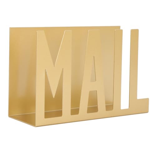 E -Mail -Organisator -Ausschnittsdetail, offenes Design -Arbeitsplatte -Organisator Geräumig bequeme stilvolle Haus- und Bürodekor für die Organisation von Bürovorräten, Rechnungen (Gold) von NINESHE
