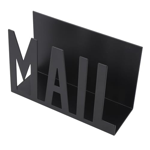 E -Mail -Organisator -Ausschnittsdetail, offenes Design -Arbeitsplatte -Organisator Geräumig bequeme stilvolle Haus- und Bürodekor für die Organisation von Bürovorräten, Rechnungen (Schwarz) von NINESHE