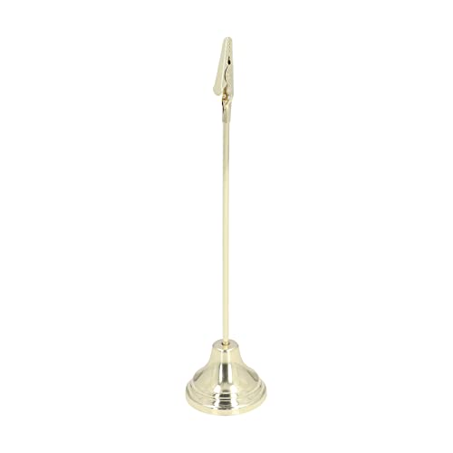 Inhaber der Eisentabellenzahl, Starker Clip Table Zahl Besitzt Keine Slip Basis, Fotodehalter für Office Schreibwaren, DIY, Dokumentorganisation (Gold) von NINESHE