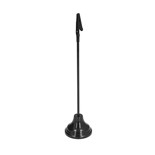 Inhaber der Eisentabellenzahl, Starker Clip Table Zahl Besitzt Keine Slip Basis, Fotodehalter für Office Schreibwaren, DIY, Dokumentorganisation (Schwarz) von NINESHE