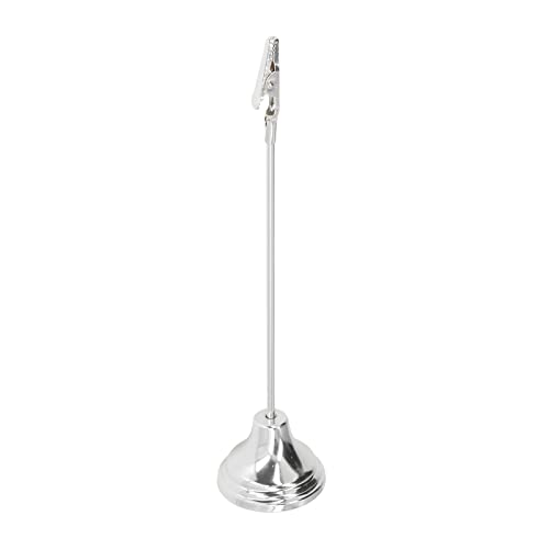 Inhaber der Eisentabellenzahl, Starker Clip Table Zahl Besitzt Keine Slip Basis, Fotodehalter für Office Schreibwaren, DIY, Dokumentorganisation (Silber) von NINESHE