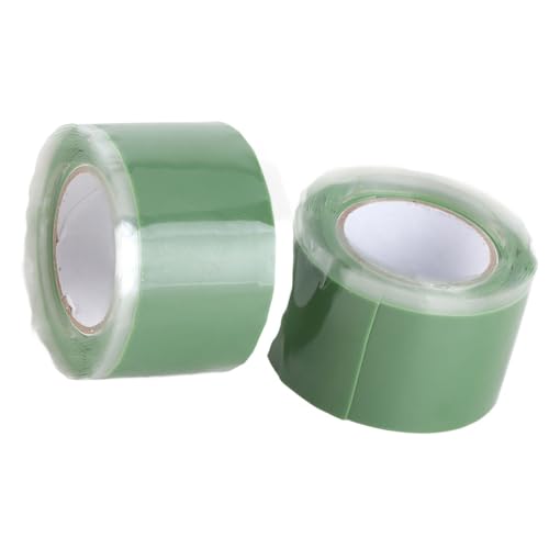 NINESHE 2 PCs Selbstverschmelzung Silikonband, 4,9 Fuß x 1 Zoll wasserdämm Isolierung Leck Silikon Selbstvermesserte Klebeband, Silikonklebeband für Wasserrohrschlauche Reparatur (Grün) von NINESHE