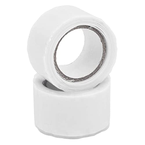 NINESHE 2 PCs Selbstverschmelzung Silikonband, 4,9 Fuß x 1 Zoll wasserdämm Isolierung Leck Silikon Selbstvermesserte Klebeband, Silikonklebeband für Wasserrohrschlauche Reparatur (Weiß) von NINESHE
