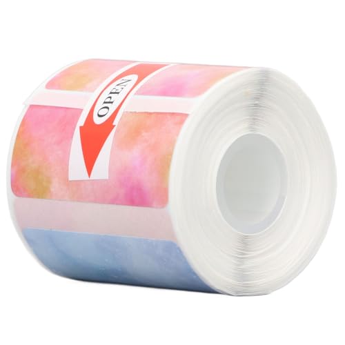 Thermalpapierrolle 310 Blatt, 40x20mm 4 Muster Tintenloses Druckpapier mit Rückenkleber für Wärmedrucker zum Herstellen von Artikelbezeichnungen, Elementklassifizierung (Verträumtes Starshine) von NINESHE
