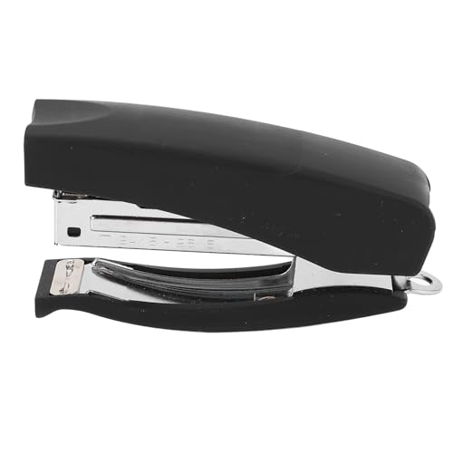 Tragbarer Desktop Hefter 2 Bindungsmodi, Büro Hefter Ergonomischer Griff, Drei Farben Office Lieferungen 20 Blattkapazität für die Schreibtischbüroschule (Schwarz) von NINESHE