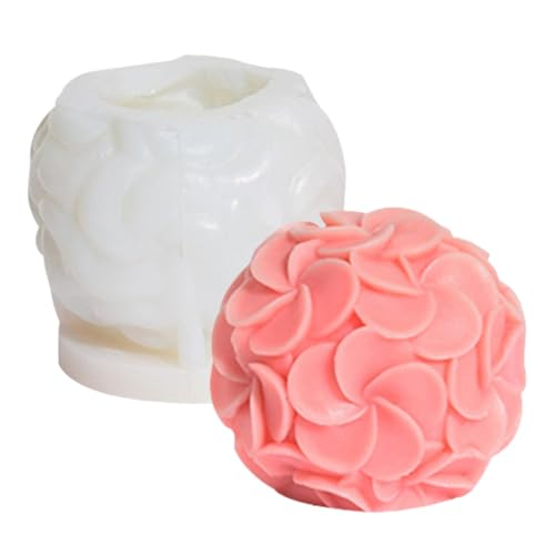 3D-Blumen-Silikon-Kerzenformen, Lotus/Rose/Iris/Kamelie, Blume, Seife, Gips, Harz, Gießform, Fondant, Schokolade, Kuchen, Backwerkzeuge (Frangipani-Kugel) von NINEXY