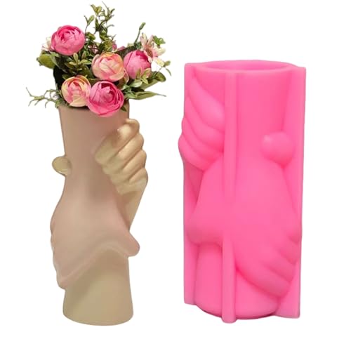 Hand in Hand Vase Zement Ton Form Gips Blumentopf Silikonform Beton Sukkulenten Blumentopf Stifthalter Epoxidharz Form von NINEXY