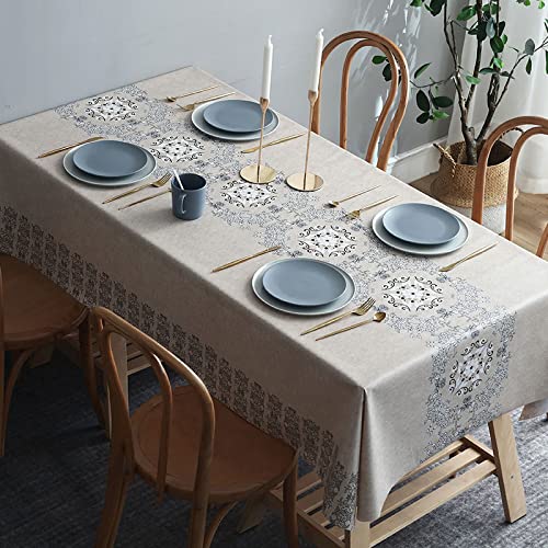 NINGHOME Tischdecke,140x220cm,Wachstuch mit Chic Stil - Abwischbare PVC Wachstuchtischdecke Wasserabweisend Rechteckige - Strapazierfähiges Tischdecke NINGHOME Tischdecke,140x220cm,Wachstuch mit Chic Stil - Abwischbare PVC Wachstuchtischdecke Wasserabweisend Rechteckige - Strapazierfähiges Tischdecke von NINGHOME