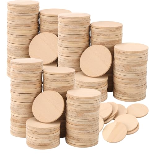 NINGWAAN 100 Stück Holzkreise, 5,1 cm runde Holzscheiben, 0,3 cm dick, unlackiertes Bastelzubehör für DIY-Projekte, Gravieren, Malen NINGWAAN 100 Stück Holzkreise, 5,1 cm runde Holzscheiben, 0,3 cm dick, unlackiertes Bastelzubehör für DIY-Projekte, Gravieren, Malen von NINGWAAN