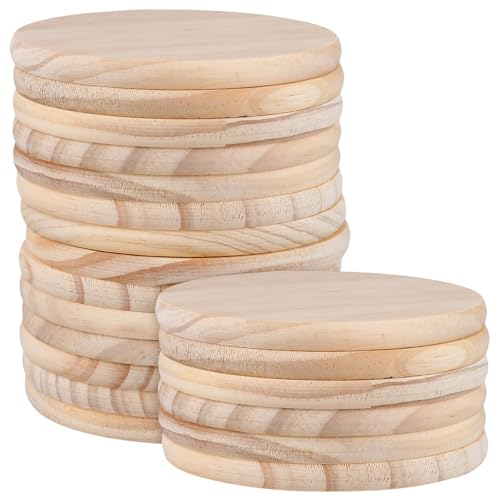 NINGWAAN 20 Stück unlackierte Holz-Untersetzer, 10,2 cm, rund, blanko, Holzuntersetzer für Bastelarbeiten und DIY-Projekte NINGWAAN 20 Stück unlackierte Holz-Untersetzer, 10,2 cm, rund, blanko, Holzuntersetzer für Bastelarbeiten und DIY-Projekte von NINGWAAN