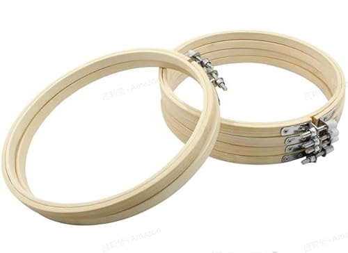 NINGWAAN Stickrahmen-Set, 50 Stück, 4-12 Zoll verstellbare Kreuzstichringe, für Handnähen und Basteln von NINGWAAN
