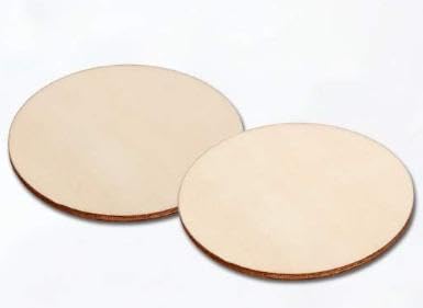 NINGWAAN Unlackierte Holzkreise, 5,1 cm runde Holzscheiben, 400 Stück für DIY Handwerk von NINGWAAN