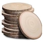 NINGWAAN Unlackierte Holzscheiben, 22,9-25,4 cm, Naturholz, rund, große Holzplatten zum Basteln, 6 Stück von NINGWAAN