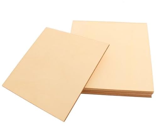 NINGWAAN Unlackierte Sperrholzplatten, 15,2 x 15,2 cm, 0,3 cm dick, Holzplatten, 100 Stück, zum Basteln von NINGWAAN