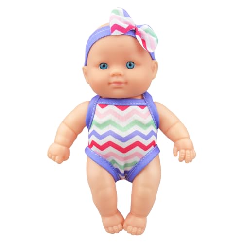 NIOMICO Wasser Babypuppe süße Simulation Bad Puppe 8.5x3, 4x5, 3 Zoll Schwimmen Baby mit beweglicher Gelenk und Abnehmbarer Kleidung Vinyl Wasserspielzeug für Kinder, Style2 NIOMICO Wasser Babypuppe süße Simulation Bad Puppe 8.5x3, 4x5, 3 Zoll Schwimmen Baby mit beweglicher Gelenk und Abnehmbarer Kleidung Vinyl Wasserspielzeug für Kinder, Style2 von NIOMICO