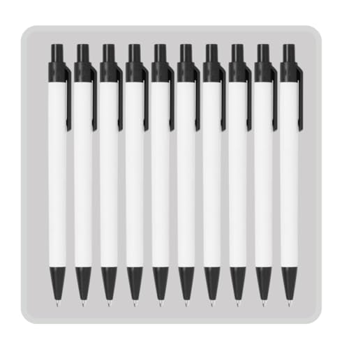 NIPORO 50 Stück Nachhaltige Kugelschreiber aus Recyceltem Karton und Weizenstroh - Blaue Tinte, Kulli, Umweltfreundlich (Schwarz) von NIPORO