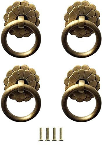 Antike Ringgriffe Ringgriffe, 4 Stück, Tropfenringgriff, 35 mm, chinesischer Stil, antiker Messingringgriff, Küchenschränke, Kleiderschrank, Schublade, Möbelbeschläge, Retro-Stil, kleiner Zugring(Anti Antike Ringgriffe Ringgriffe, 4 Stück, Tropfenringgriff, 35 mm, chinesischer Stil, antiker Messingringgriff, Küchenschränke, Kleiderschrank, Schublade, Möbelbeschläge, Retro-Stil, kleiner Zugring(Anti von NIRNHYRUR