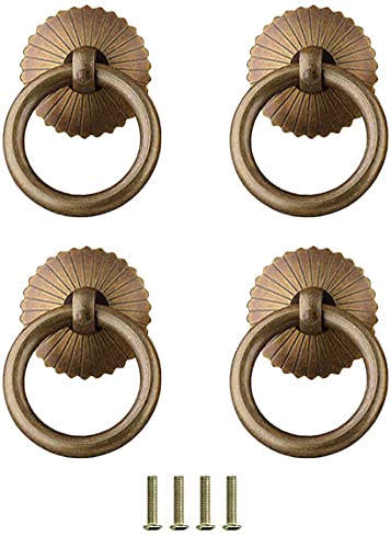 Antike Ringgriffe Ringgriffe, 4 Stück, Tropfenringgriff, 35 mm, chinesischer Stil, antiker Messingringgriff, Küchenschränke, Kleiderschrank, Schublade, Möbelbeschläge, Retro-Stil, kleiner Zugring(Anti Antike Ringgriffe Ringgriffe, 4 Stück, Tropfenringgriff, 35 mm, chinesischer Stil, antiker Messingringgriff, Küchenschränke, Kleiderschrank, Schublade, Möbelbeschläge, Retro-Stil, kleiner Zugring(Anti von NIRNHYRUR