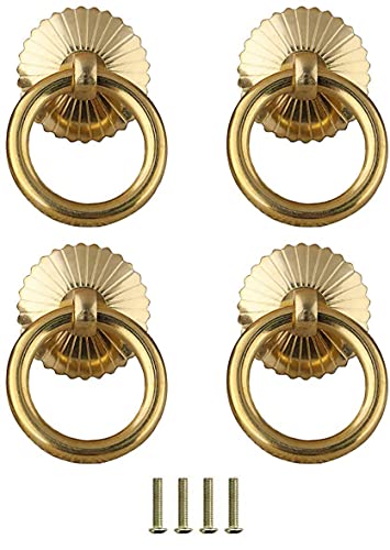 Antike Ringgriffe Ringgriffe, 4 Stück, Tropfenringgriff, 35 mm, chinesischer Stil, antiker Messingringgriff, Küchenschränke, Kleiderschrank, Schublade, Möbelbeschläge, Retro-Stil, kleiner Zugring(Gold Antike Ringgriffe Ringgriffe, 4 Stück, Tropfenringgriff, 35 mm, chinesischer Stil, antiker Messingringgriff, Küchenschränke, Kleiderschrank, Schublade, Möbelbeschläge, Retro-Stil, kleiner Zugring(Gold von NIRNHYRUR