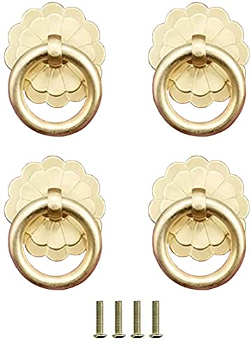 Antike Ringgriffe Ringgriffe, 4 Stück, Tropfenringgriff, 35 mm, chinesischer Stil, antiker Messingringgriff, Küchenschränke, Kleiderschrank, Schublade, Möbelbeschläge, Retro-Stil, kleiner Zugring(Gold Antike Ringgriffe Ringgriffe, 4 Stück, Tropfenringgriff, 35 mm, chinesischer Stil, antiker Messingringgriff, Küchenschränke, Kleiderschrank, Schublade, Möbelbeschläge, Retro-Stil, kleiner Zugring(Gold von NIRNHYRUR