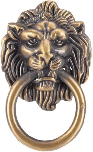 NIRNHYRUR Antike Ringgriffe Ringgriffe, 1 Stück Vintage-Möbelgriff mit Löwenkopf, Löwenkopfknopf mit Ring, for Kleiderschrank, Schublade, Türgriff, Retro-Dekoration, 42 x 68 m NIRNHYRUR Antike Ringgriffe Ringgriffe, 1 Stück Vintage-Möbelgriff mit Löwenkopf, Löwenkopfknopf mit Ring, for Kleiderschrank, Schublade, Türgriff, Retro-Dekoration, 42 x 68 m von NIRNHYRUR