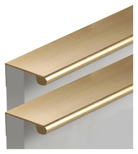NIRNHYRUR Goldgriffe 2 Pcs Küche Schrank Griff Extra Lange Schublade Griff Zieht, Aluminium Legierung(Length 1000mm) von NIRNHYRUR