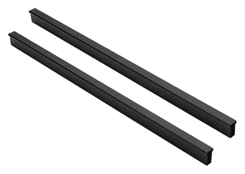 NIRNHYRUR Goldgriffe 2 Pcs Schrank Pull Griffe Solide Schrank Tür Griffe Schwarz Kleiderschrank Möbel Zieht Aluminium Legierung(Length 170mm) von NIRNHYRUR